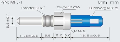 Threaded Plug In immersion Pin-Mounted Temperature Sensor